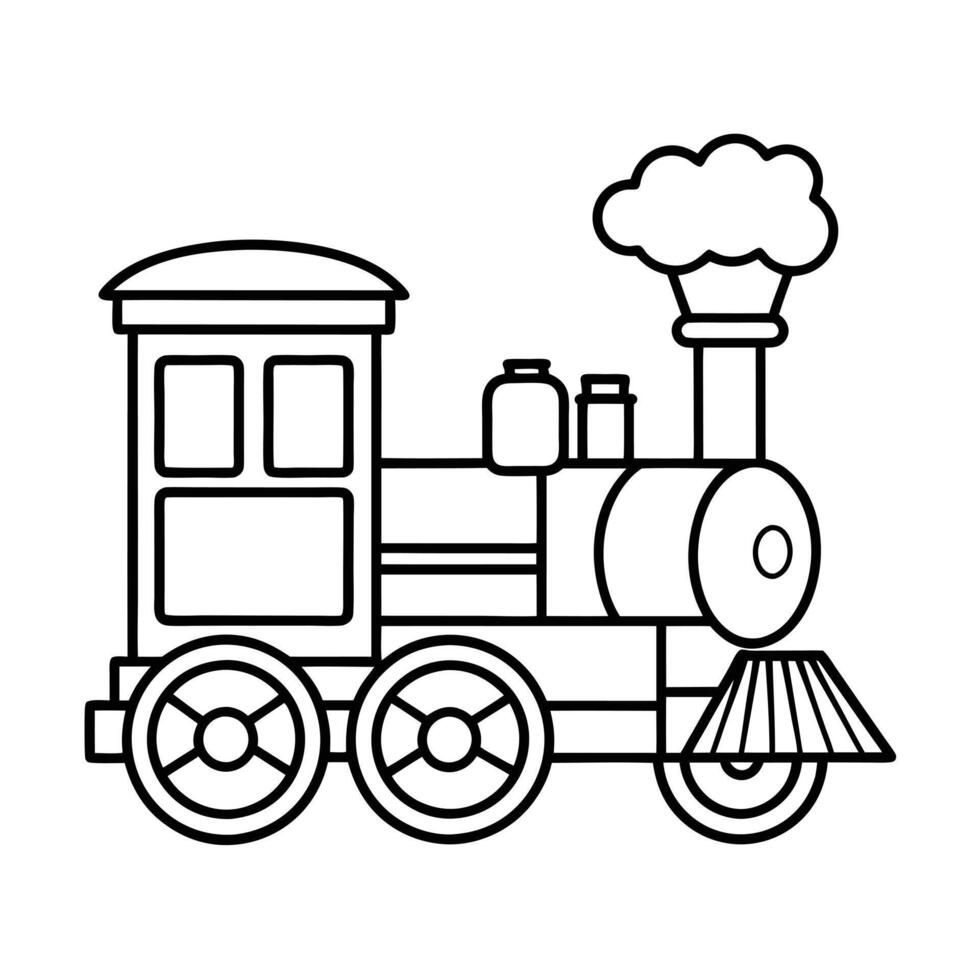 Train coloring pages for coloring kids coloring book vector