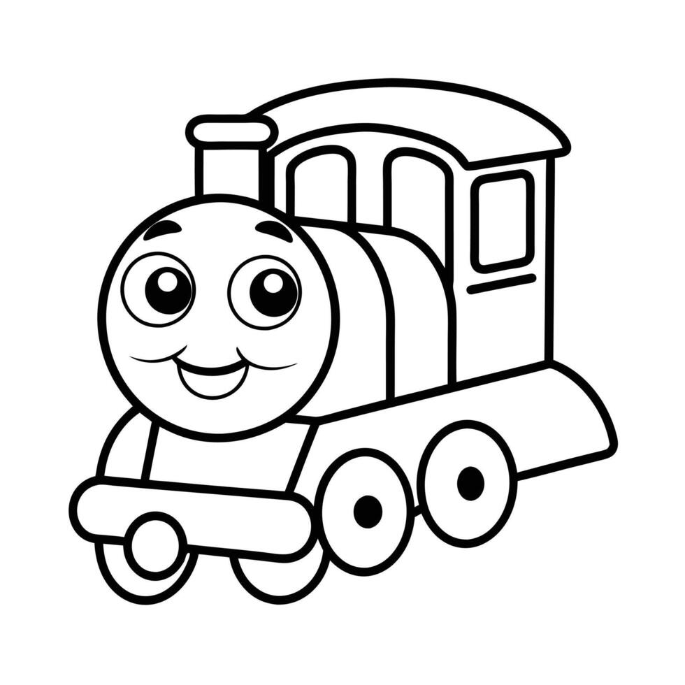 Train coloring pages for coloring kids coloring book vector