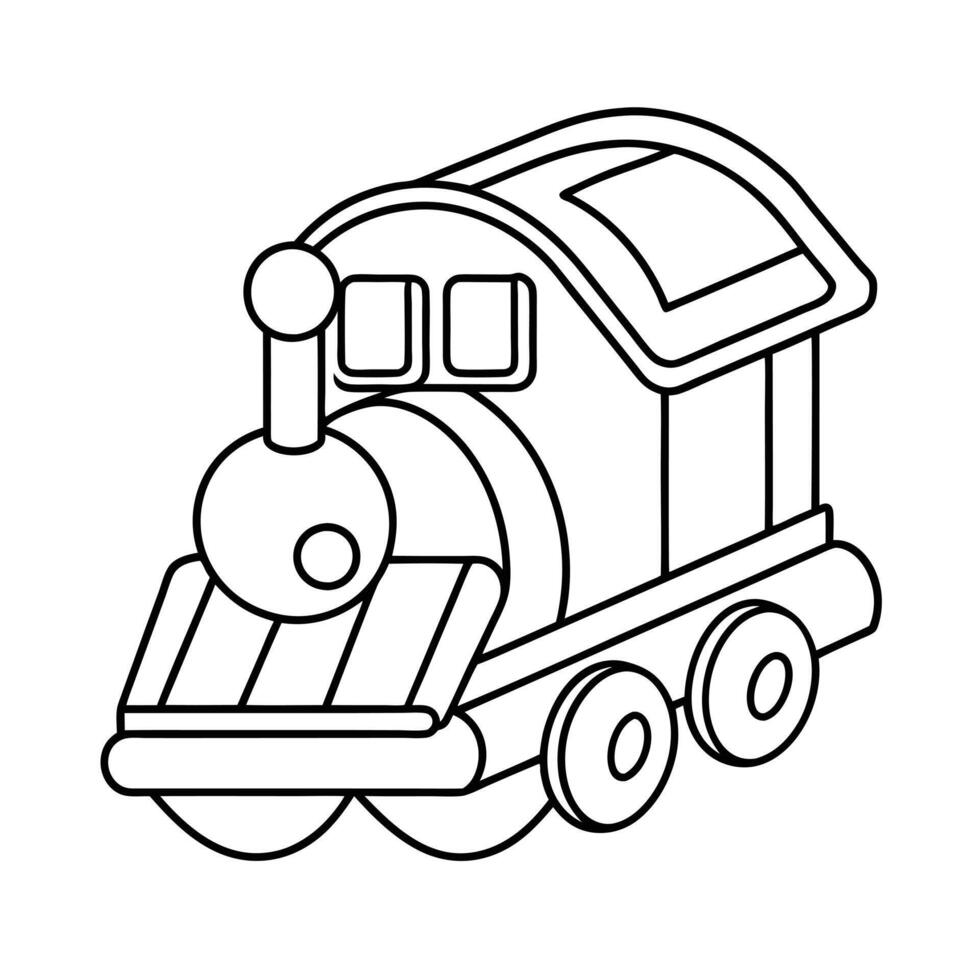 Train coloring pages for coloring kids coloring book vector