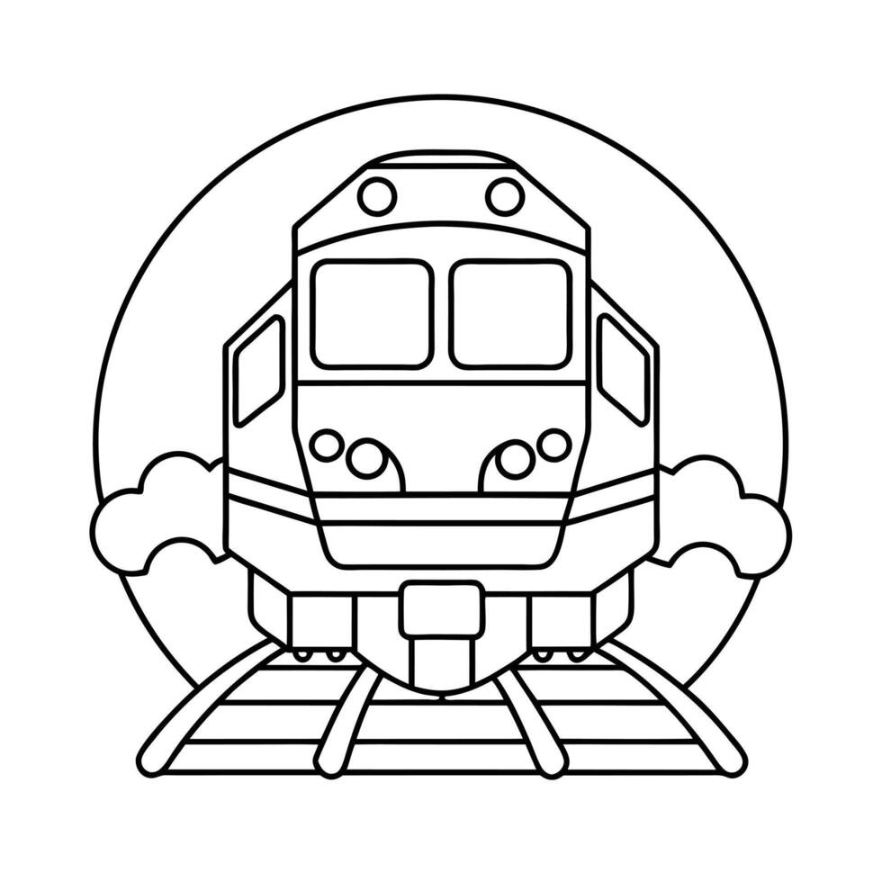 Train coloring pages for coloring kids coloring book vector