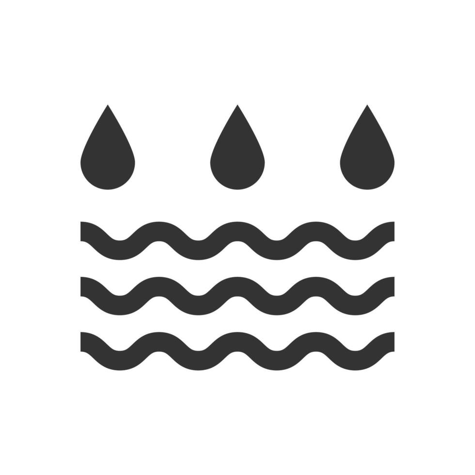 Drop water icon isolated flat style illustration. vector