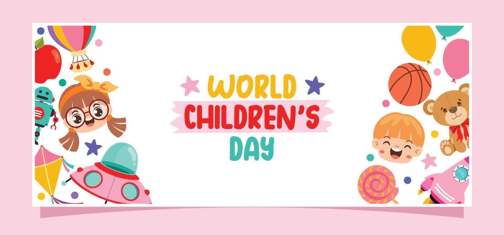 Template Design With Childish Elements vector