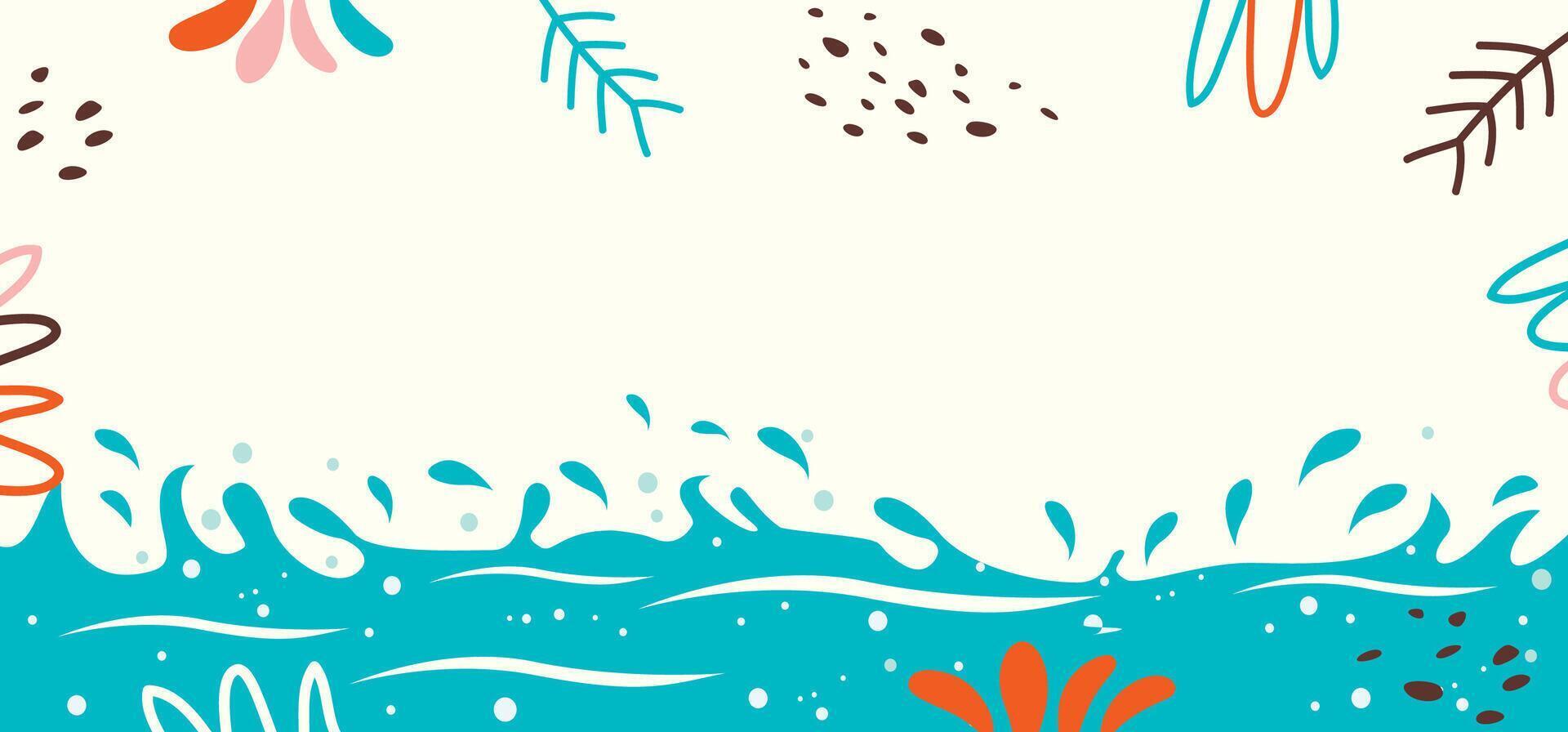 Blank Flat Summer Background Design vector