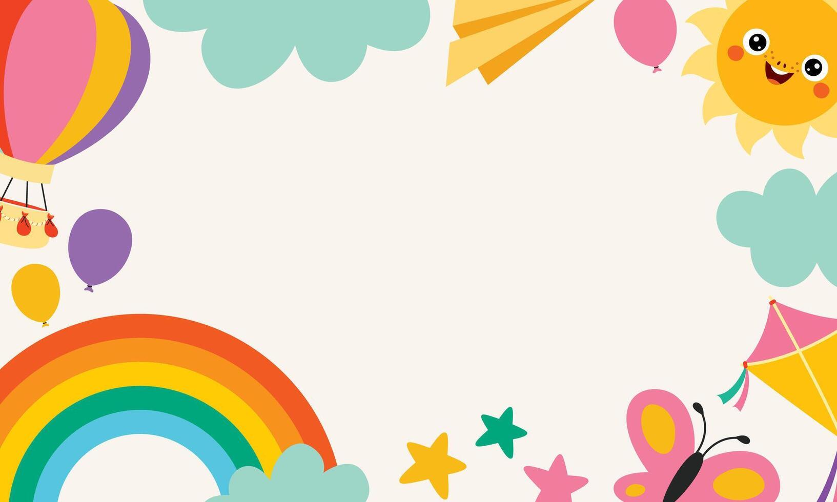 Template Design With Childish Elements vector
