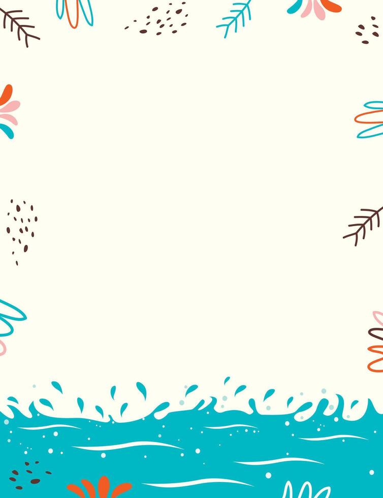 Blank Flat Summer Background Design vector