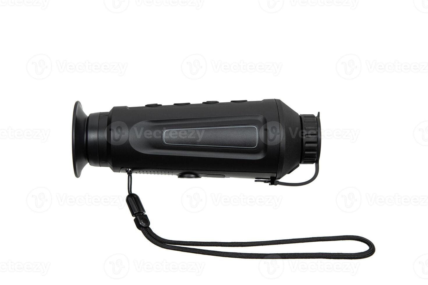 Modern monocular thermal imager isolate on a white background. A device for fixing thermal radiation. photo