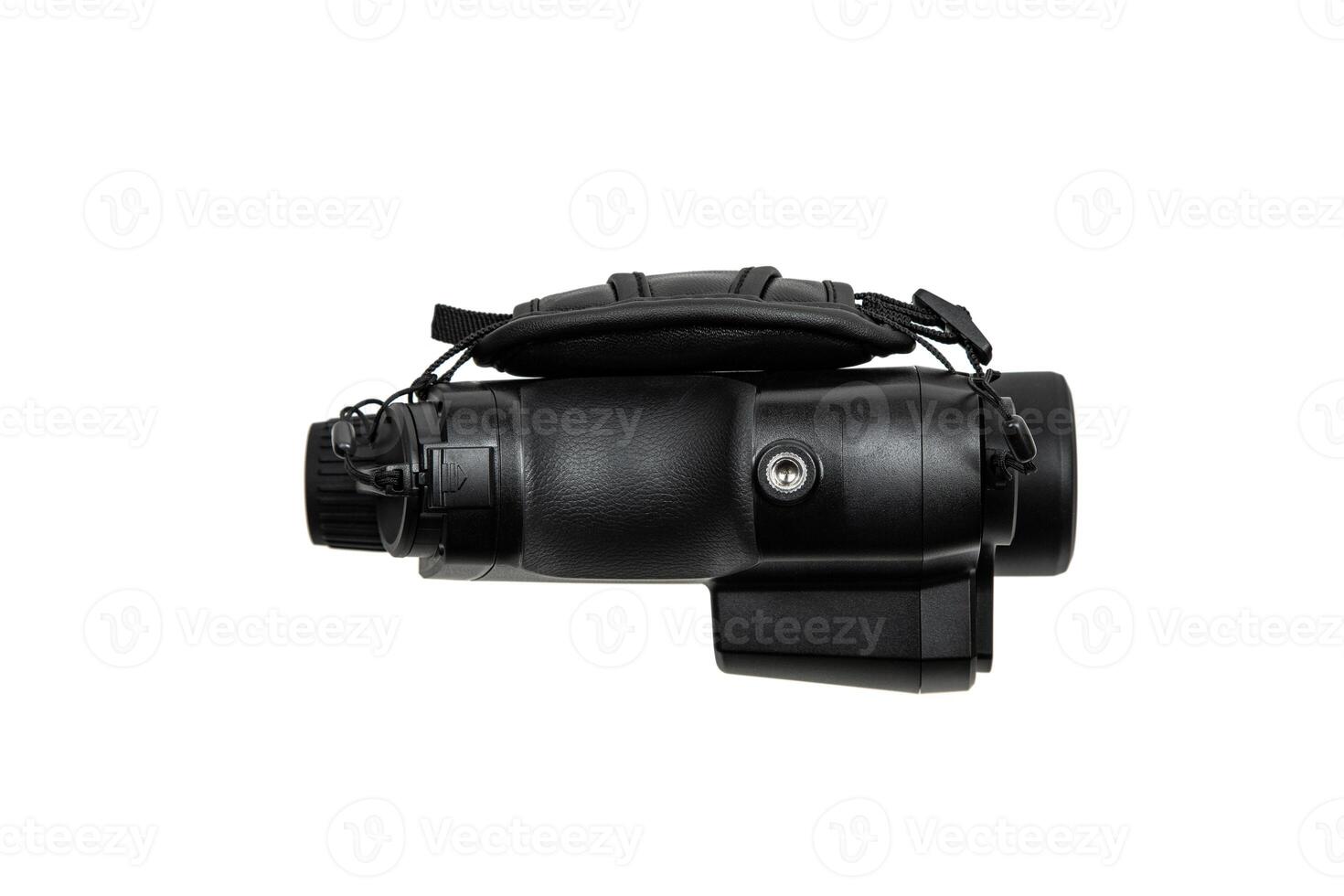 Modern monocular thermal imager isolate on a white background. A device for fixing thermal radiation. photo