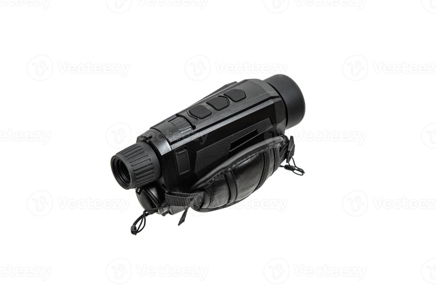Modern monocular thermal imager isolate on a white background. A device for fixing thermal radiation. photo