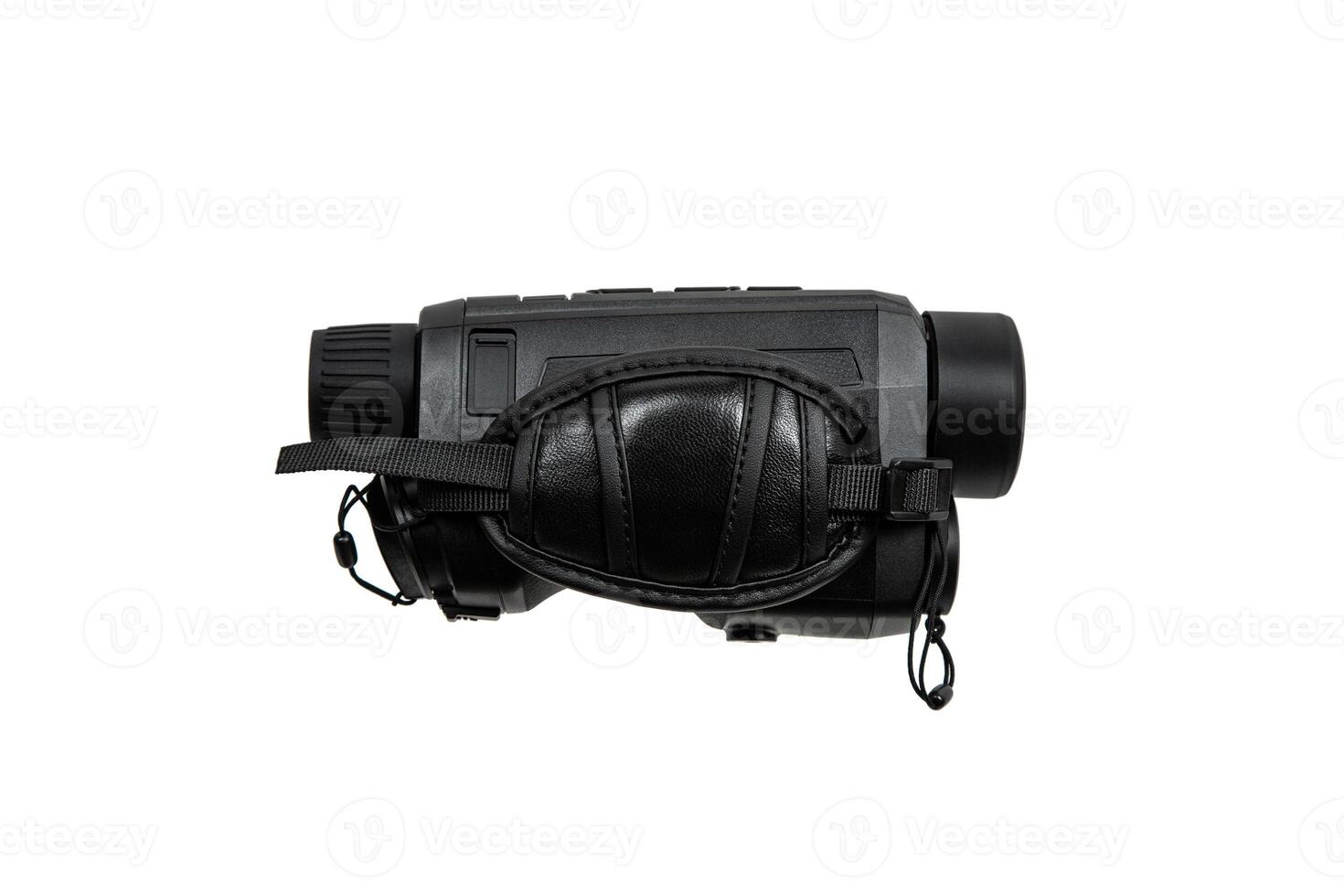 Modern monocular thermal imager isolate on a white background. A device for fixing thermal radiation. photo