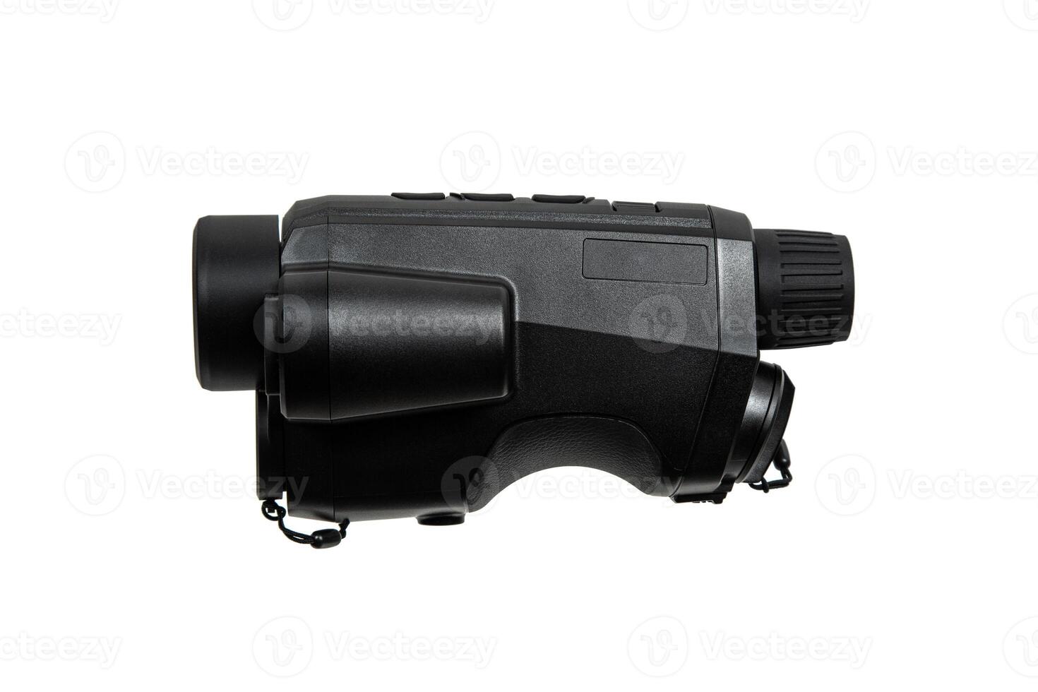 Modern monocular thermal imager isolate on a white background. A device for fixing thermal radiation. photo