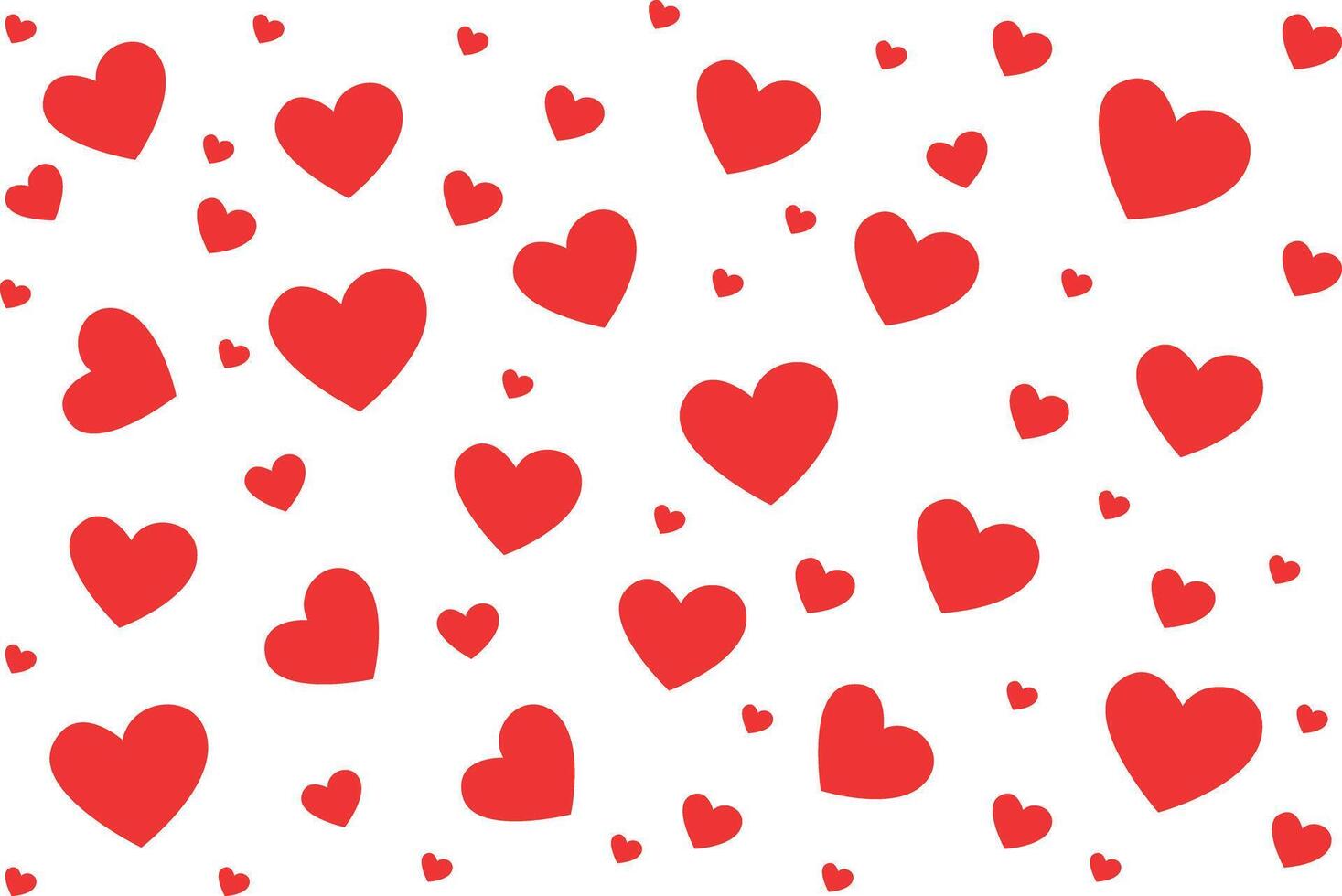 Bold Red Hearts Pattern illustration vector