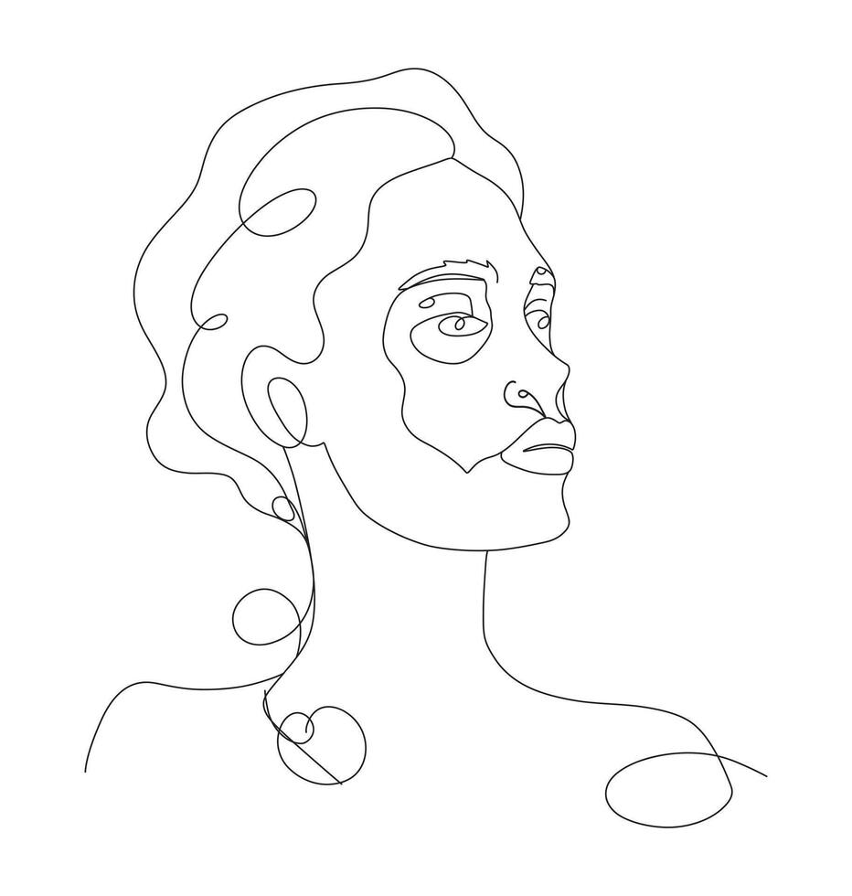 One line drawing of a flower. One line flower. Abstract floral continuous line. Hand drawn flower with leaves vector