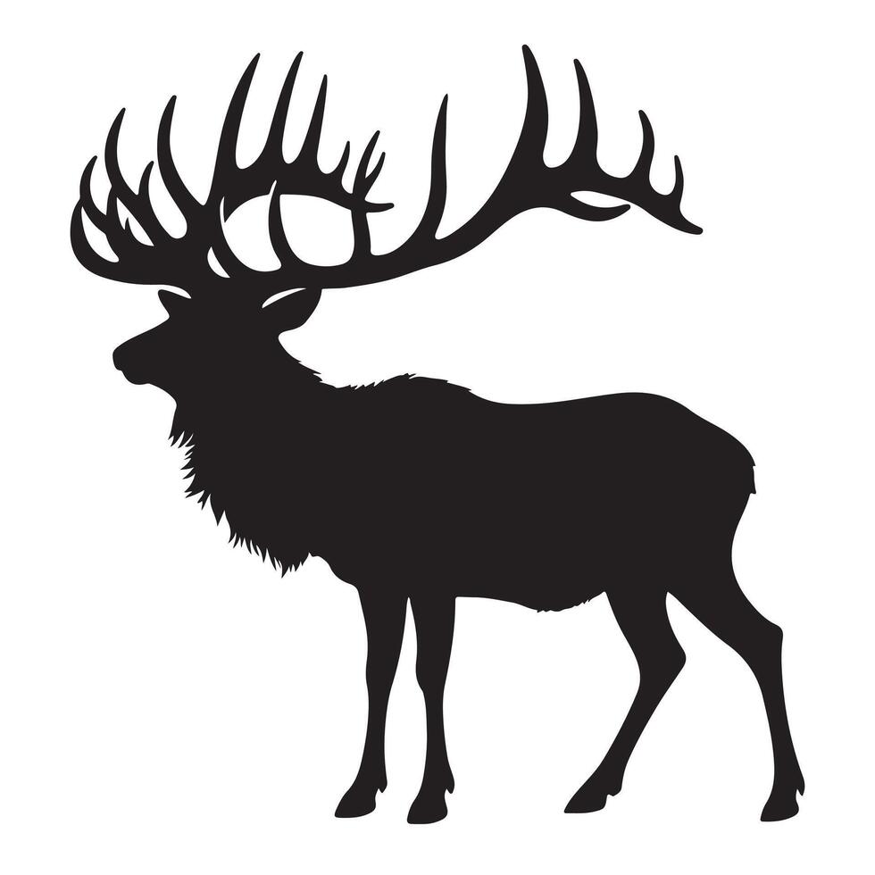 Majestic Elk Silhouette Illustration vector