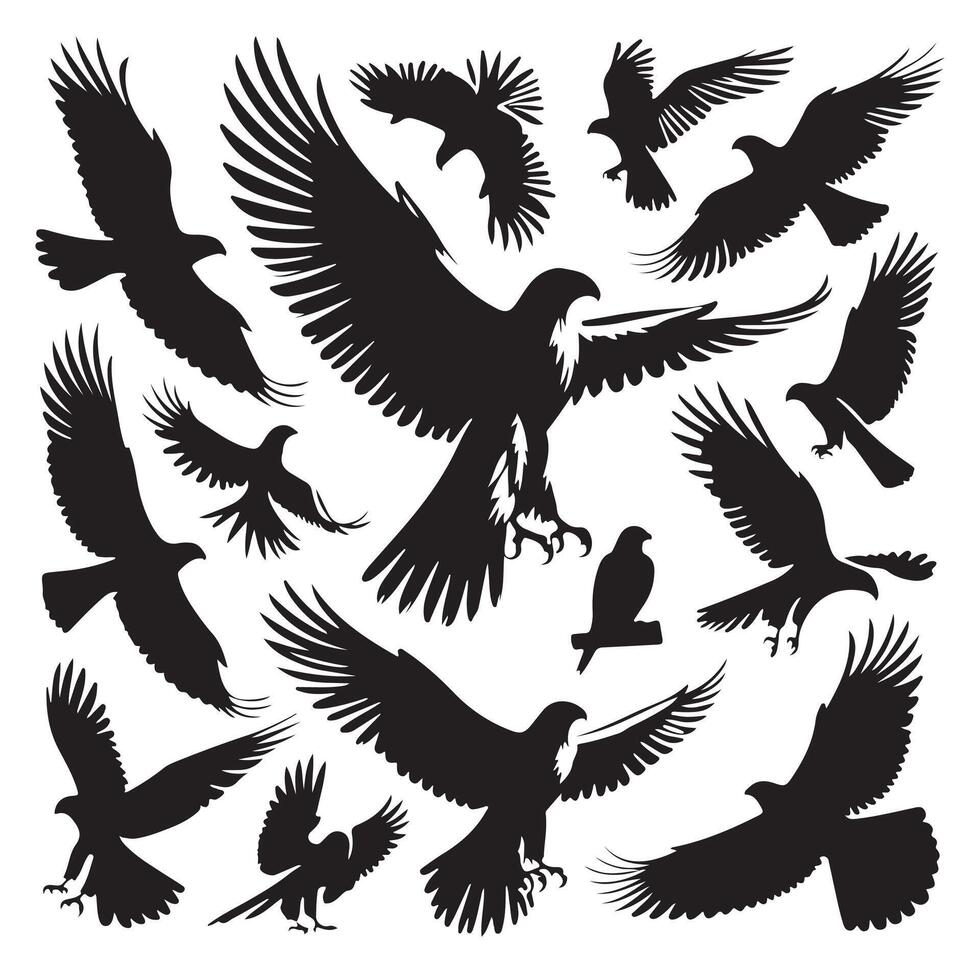 Majestic Falcon Silhouette Artwork vector