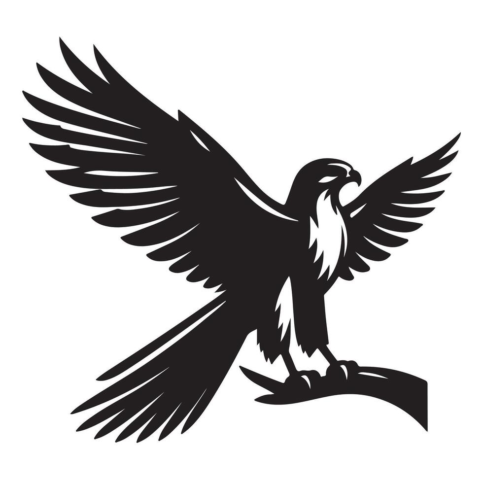 Majestic Falcon Silhouette Artwork vector