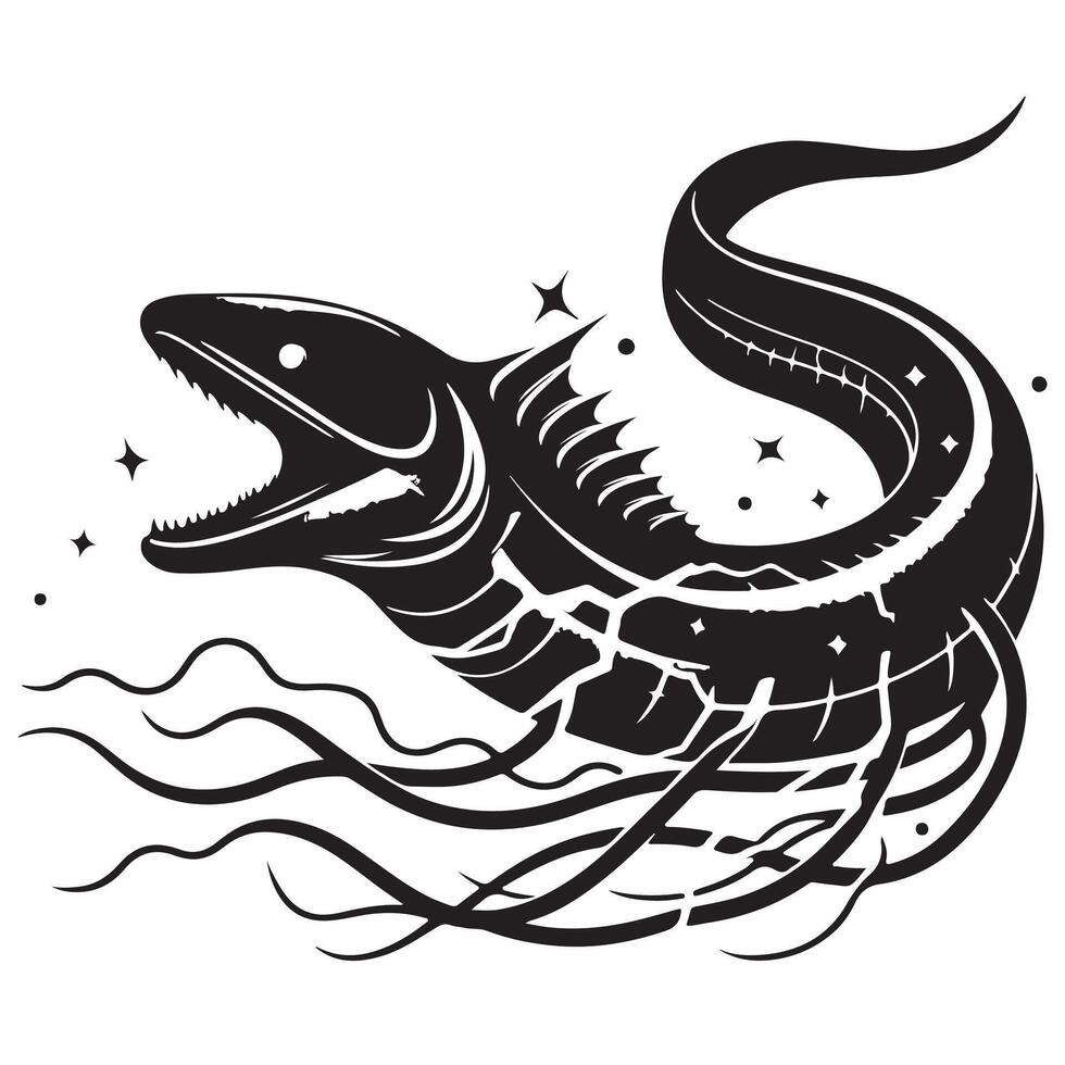 Electric Eel A Shocking Silhouette vector