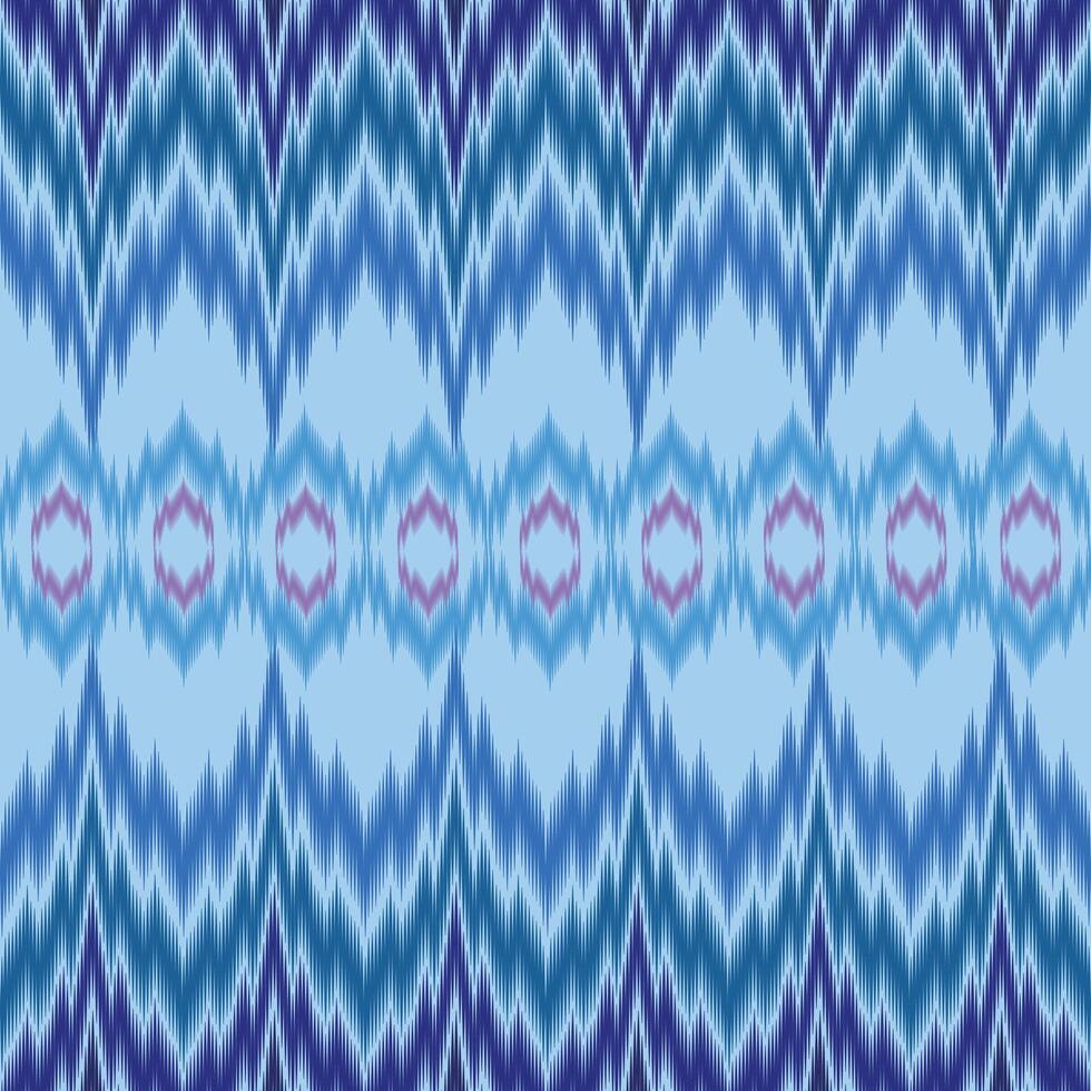 Blue Ikat African ethnic seamless pattern for fabric vector