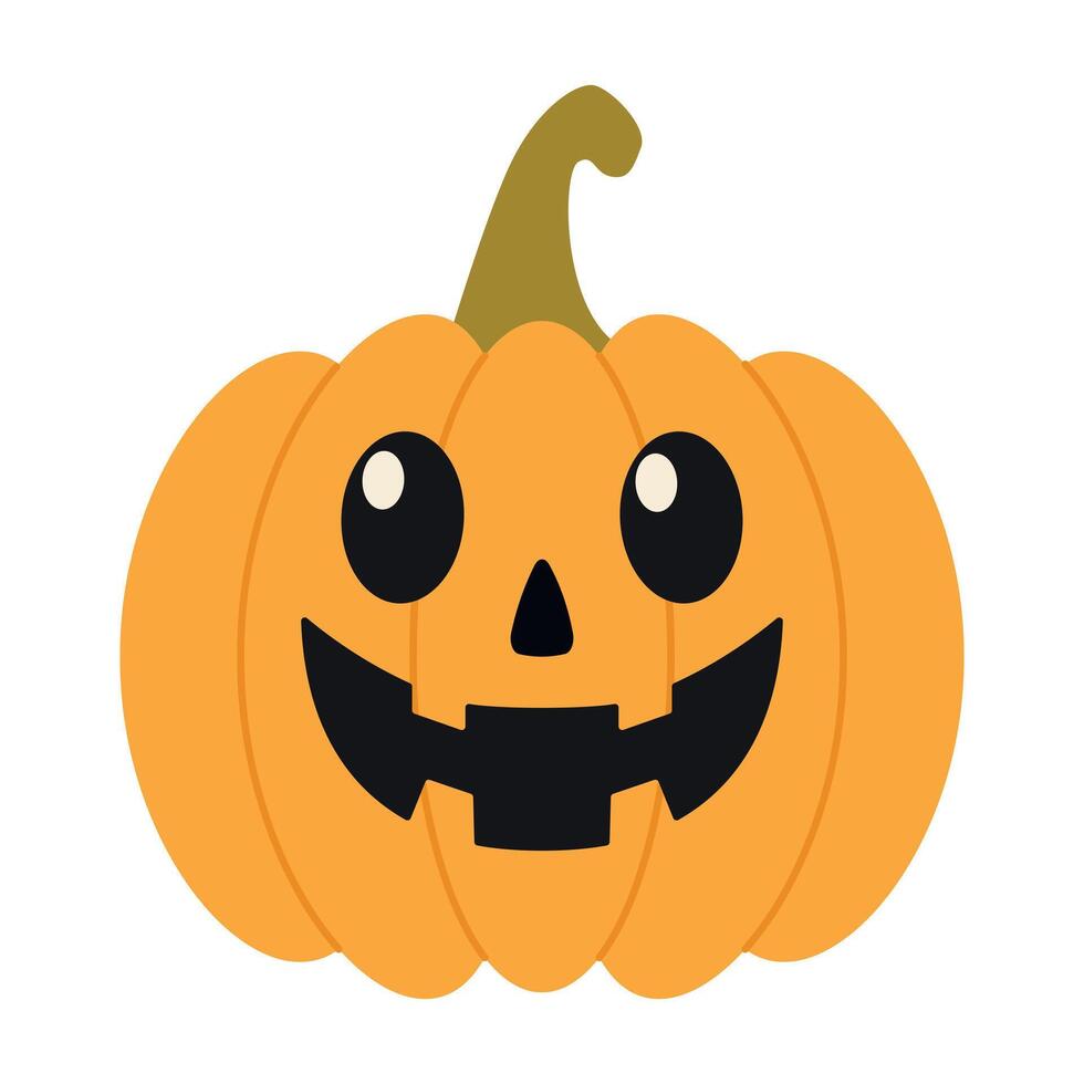Pumkins with faces for Halloween design isolated on white background vector