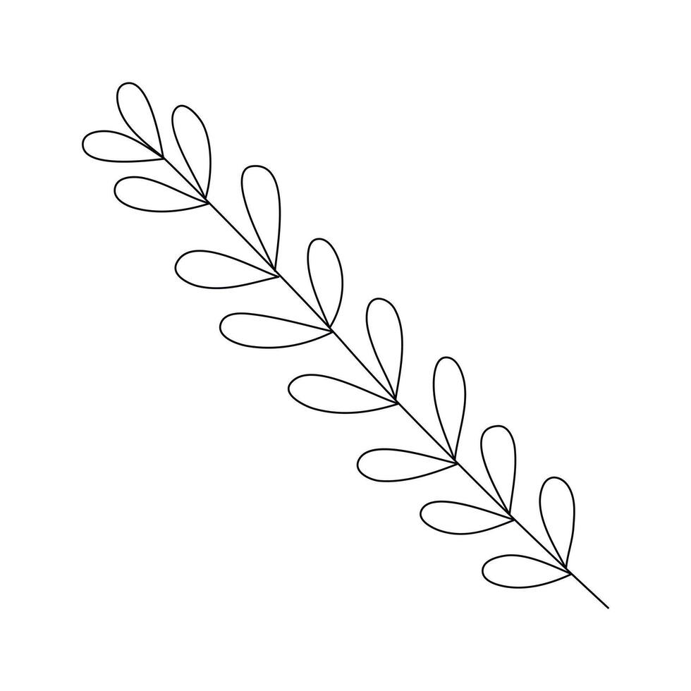 Hand drawn sketch leaf isolated on white background vector