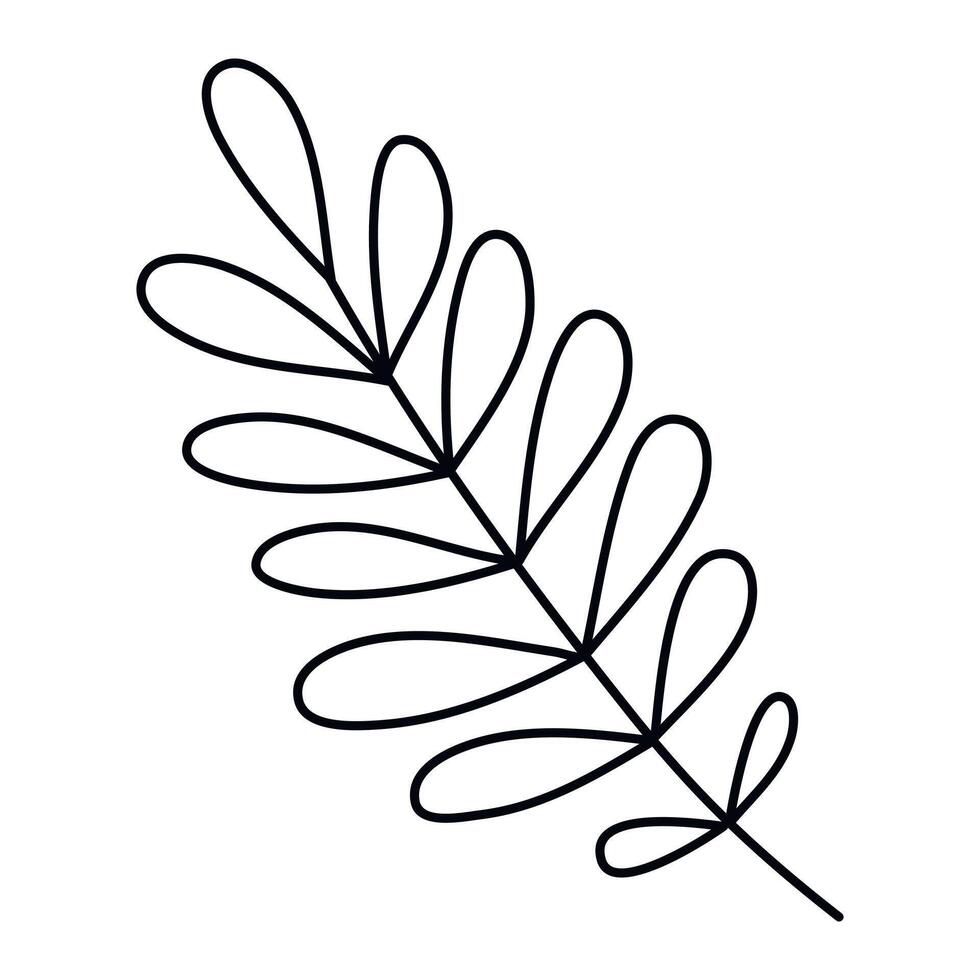 Hand drawn sketch leaf isolated on white background vector