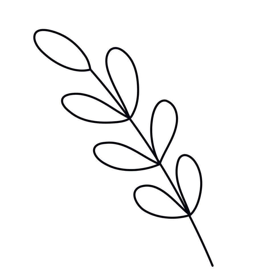Hand drawn sketch leaf isolated on white background vector