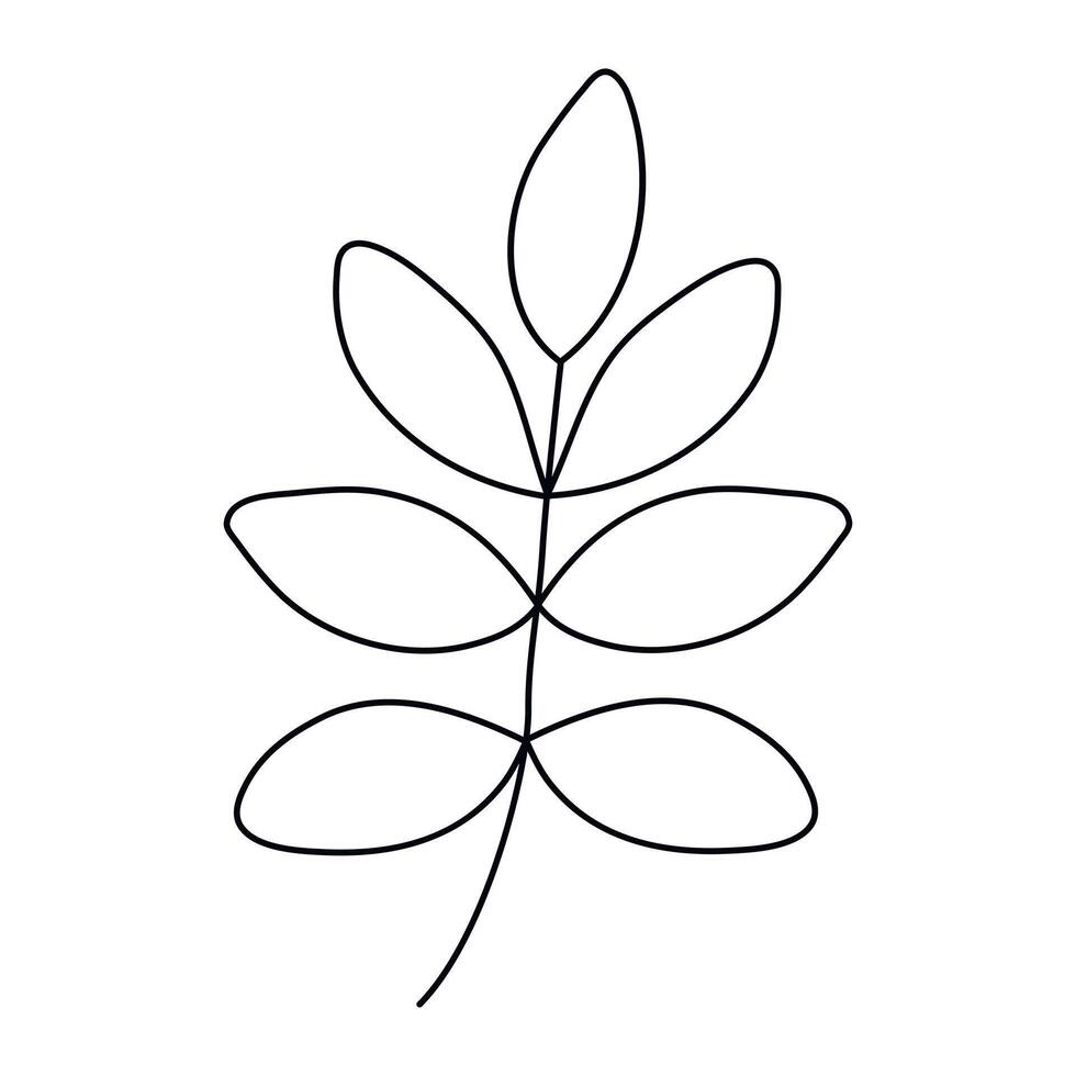 Hand drawn sketch leaf isolated on white background vector