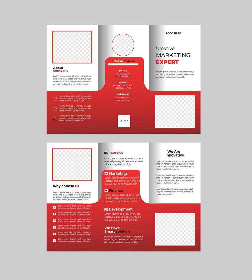 trifold brochure design vector