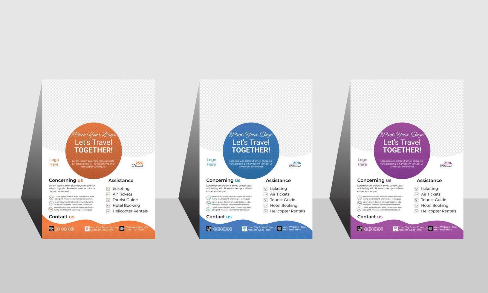 Travel Flyer Design vector
