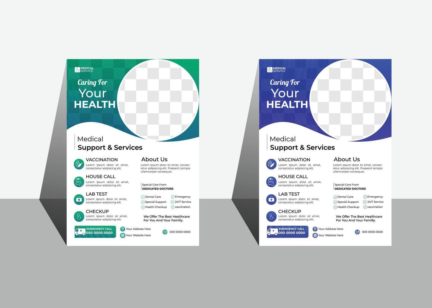 Medical Flyer design Template. vector