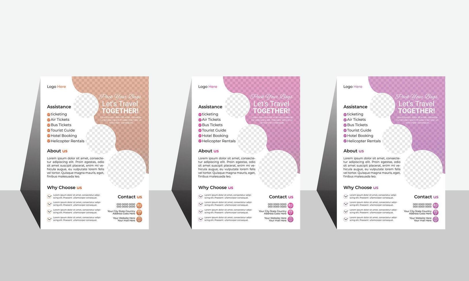 Travel Flyer Design. vector