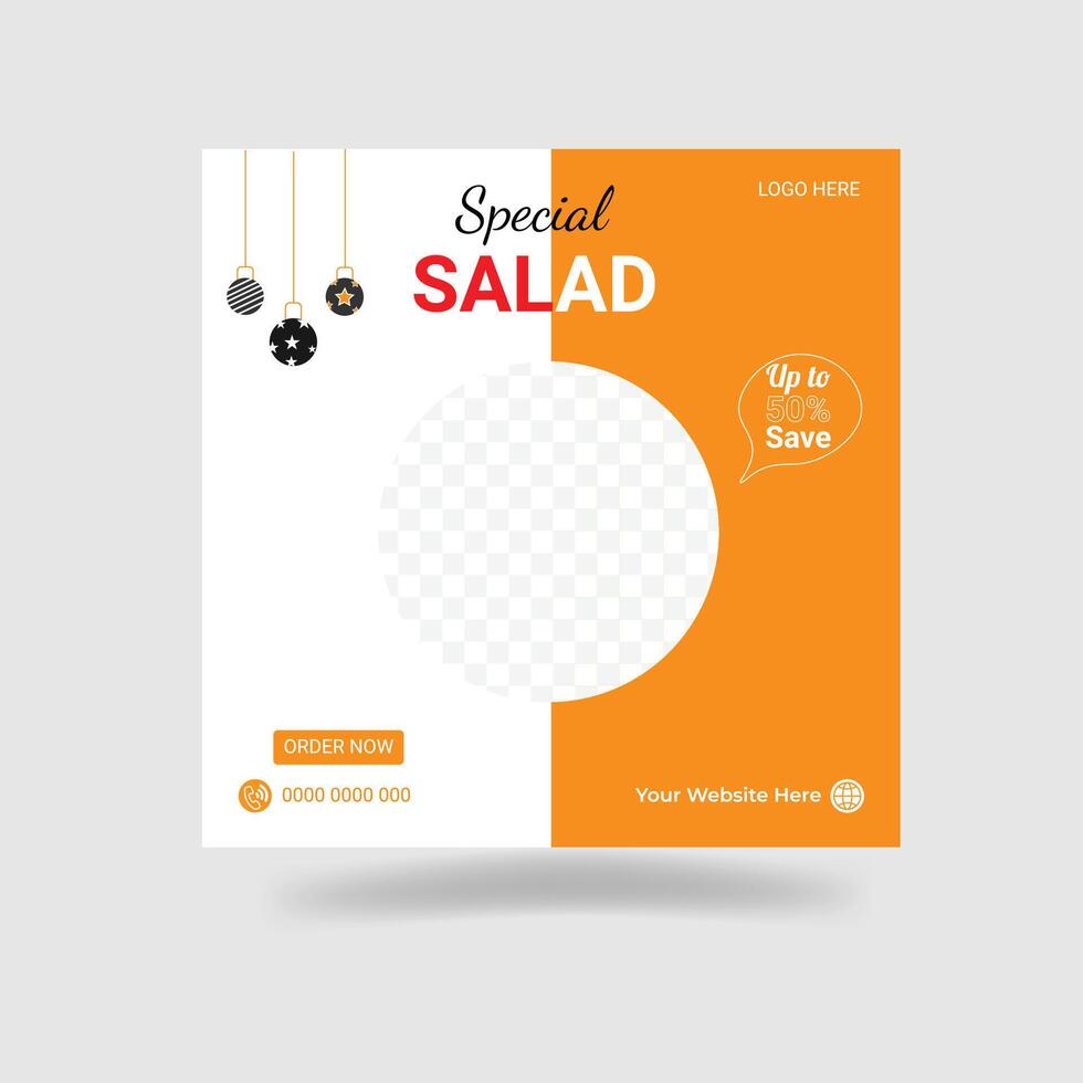 food social media post Design. vector
