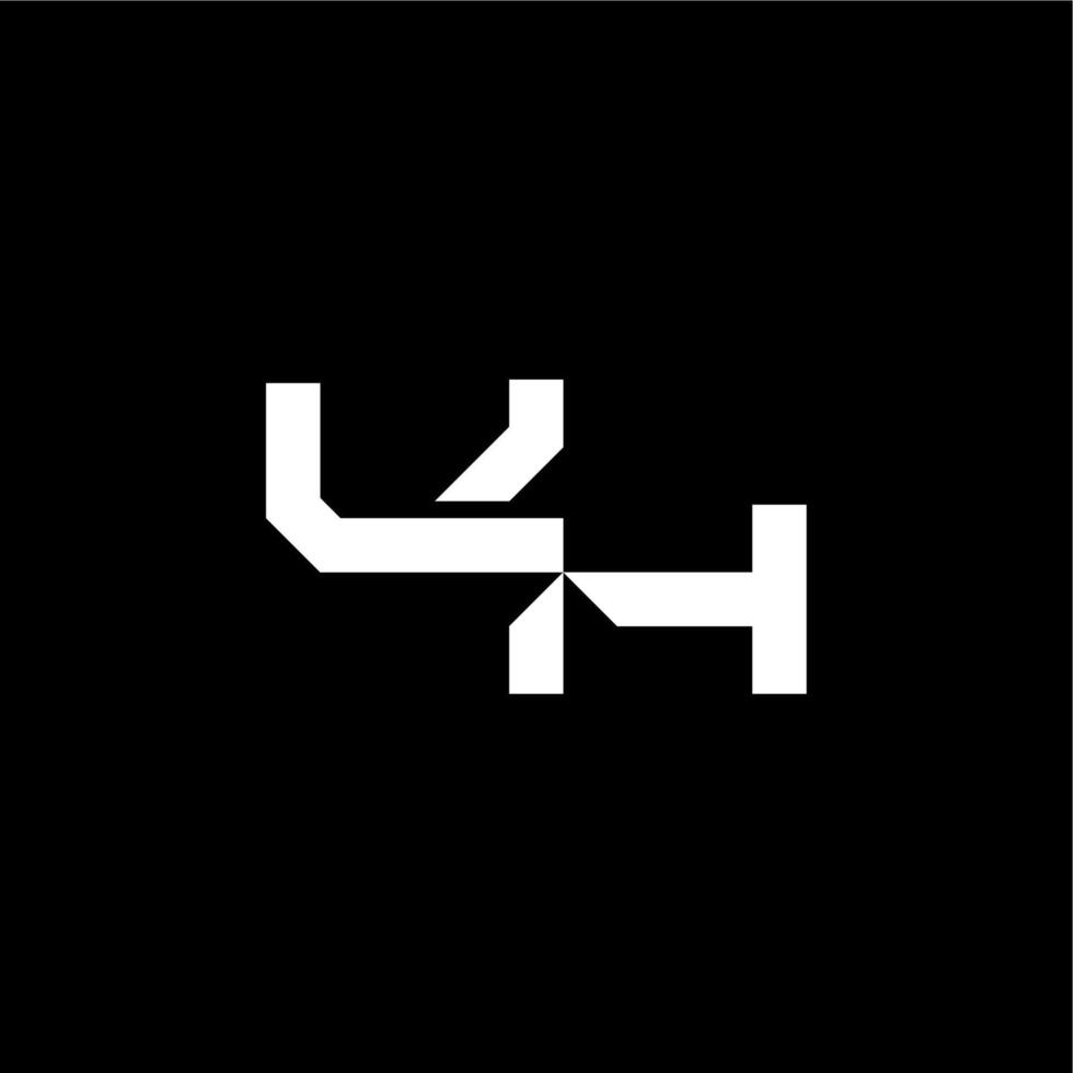 bold and dynamic style UH initial monogram logo letter gaming concept vector