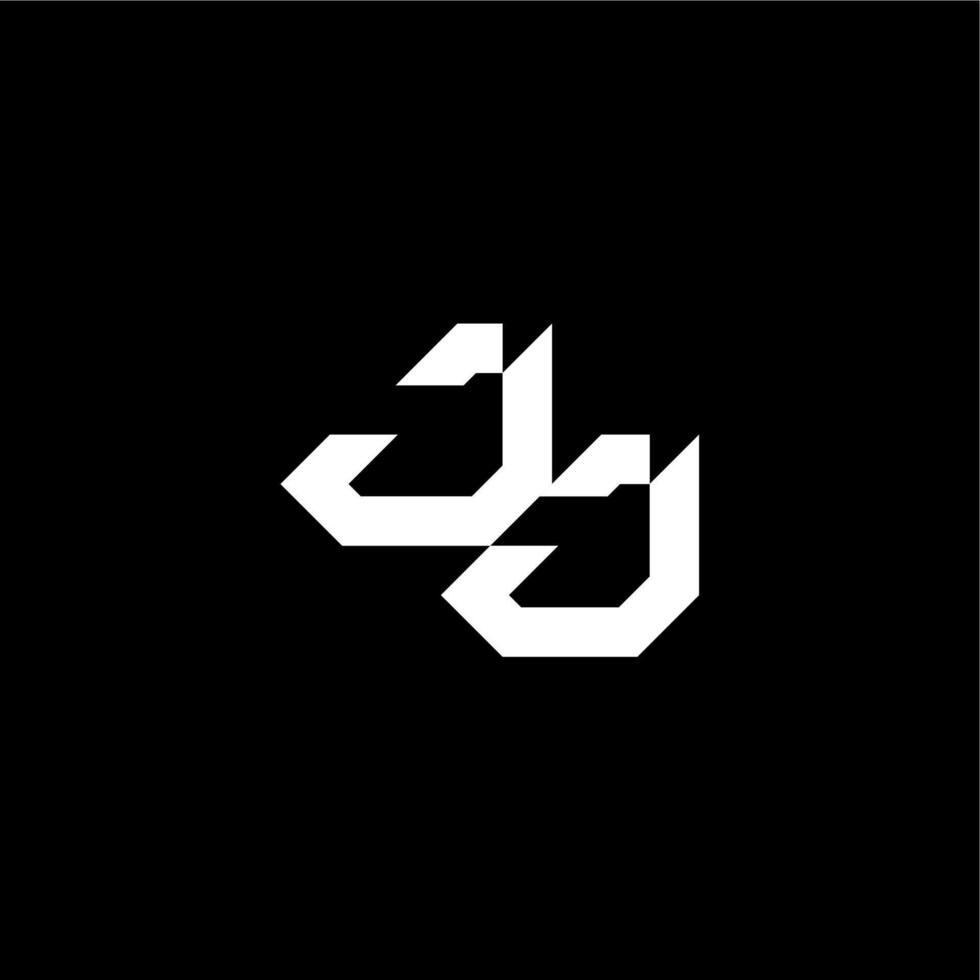 gaming concept initial monogram logo letter bold and dynamic style JJ vector