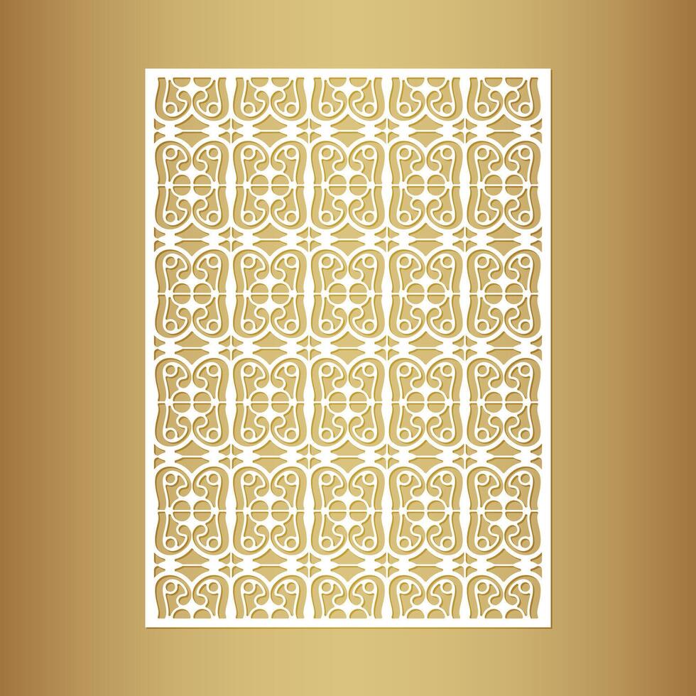 seamless die cut decorative pattern template vector