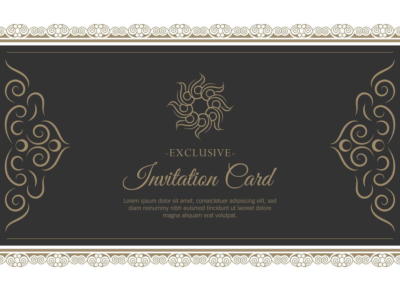 Invitation card design vintage style vector