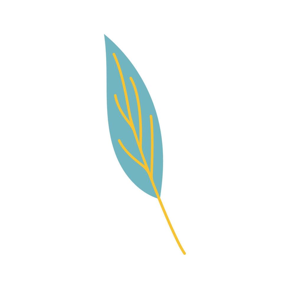 Autumn icon leaf in flat style. Autumn design for decoration, greeting card and logo. illustration isolated on a white background. vector