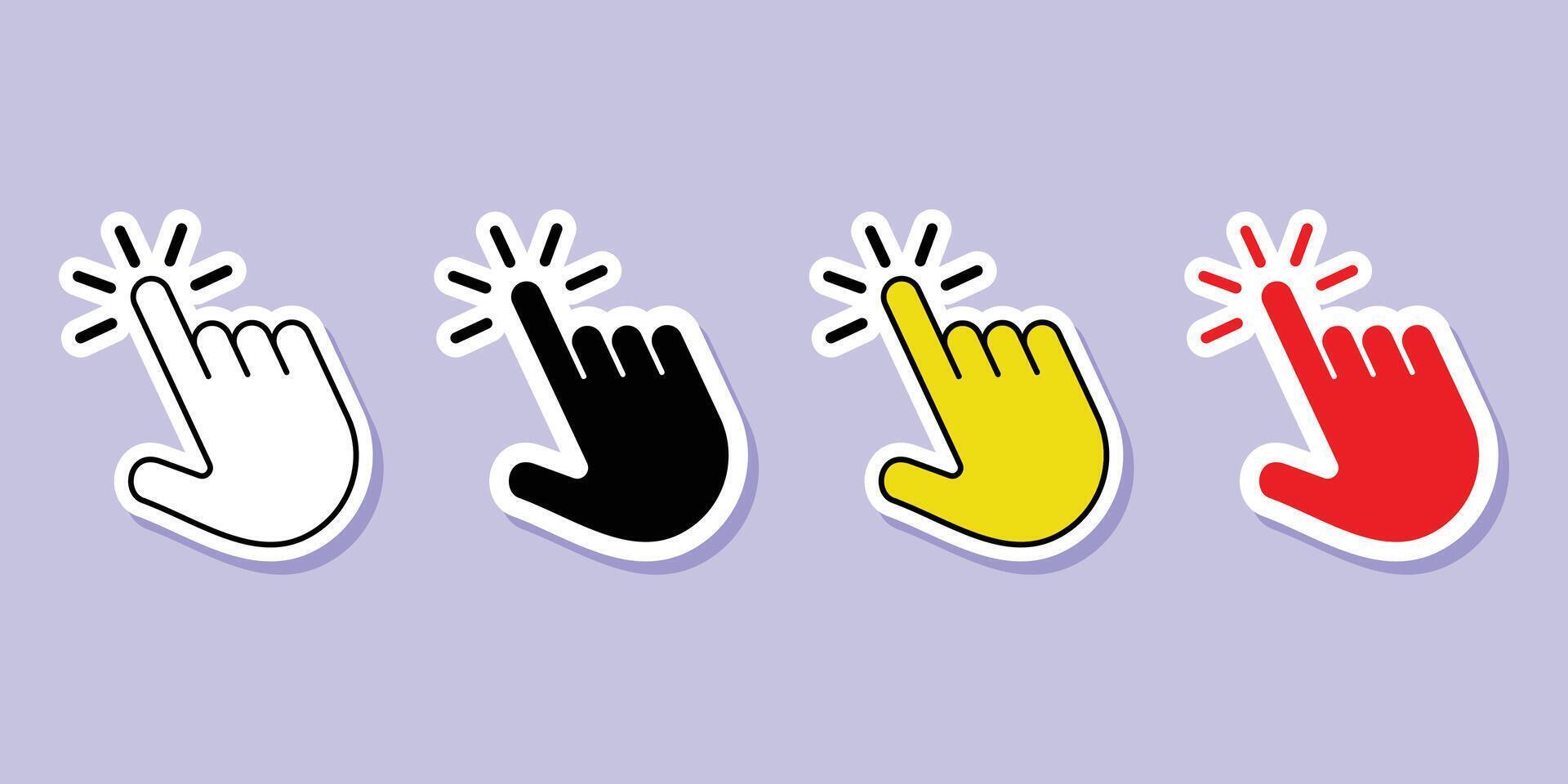 Hand click icon illustration. pointer sign and symbol. hand cursor icon vector