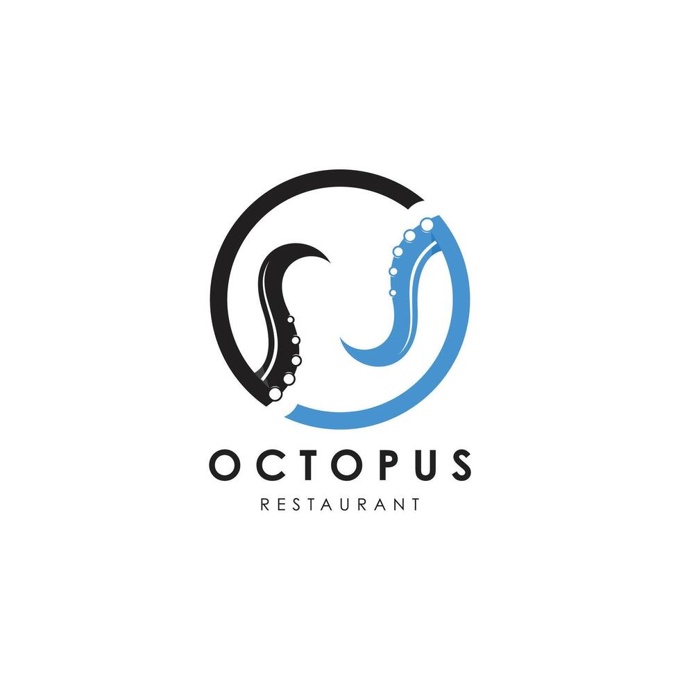 Octopus logo design idea with creative abstract concept vector