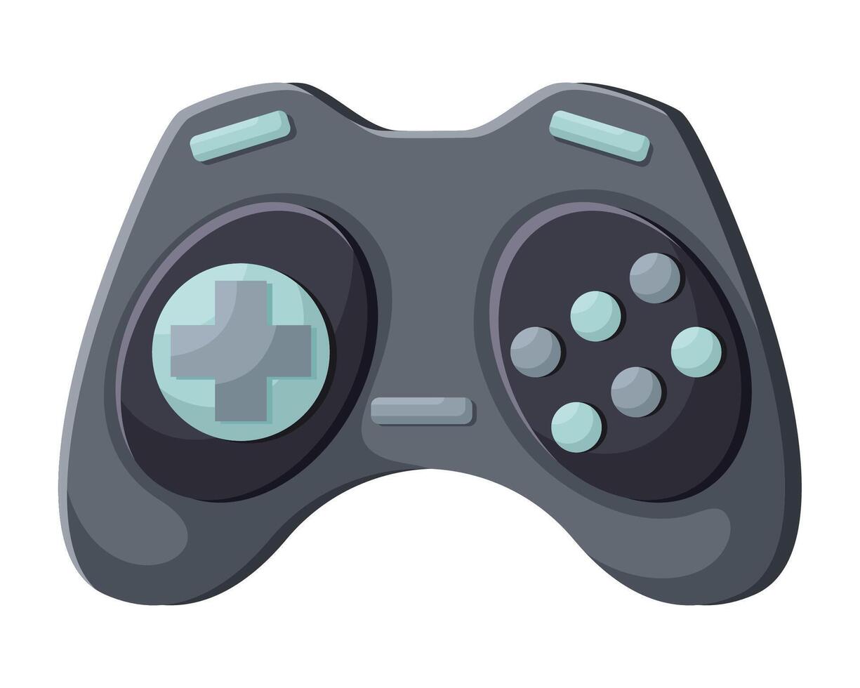 Dark grey videogame joystick vector