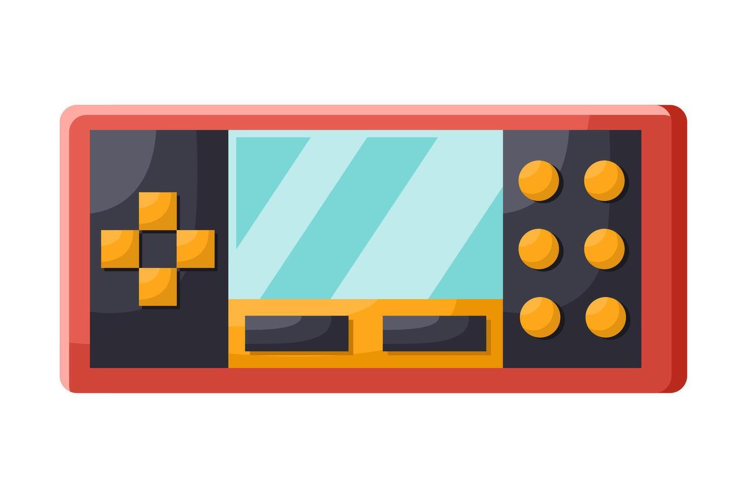 Red rectangular videogame joystick vector