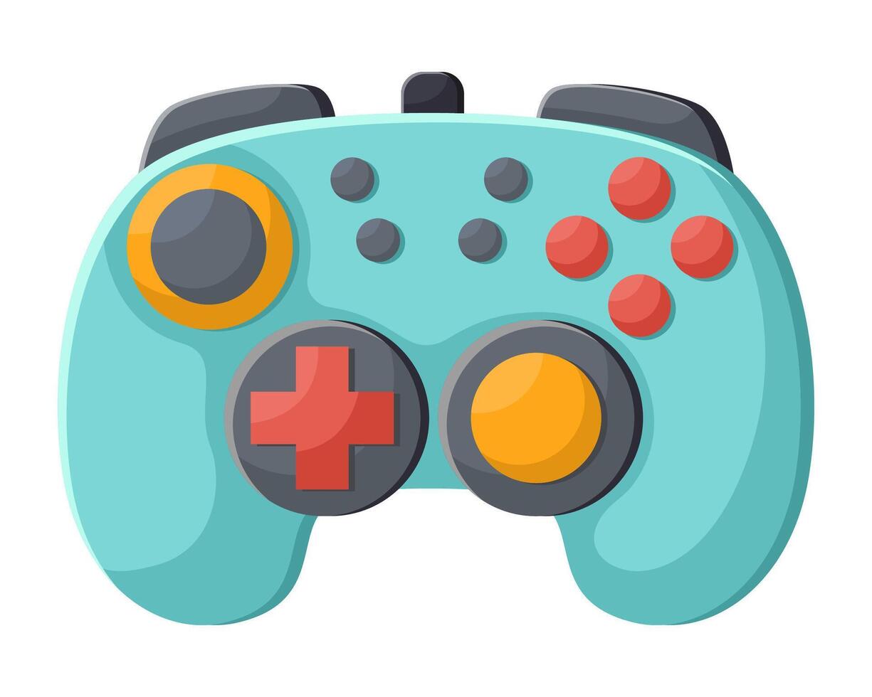 Blue videogame joystick vector