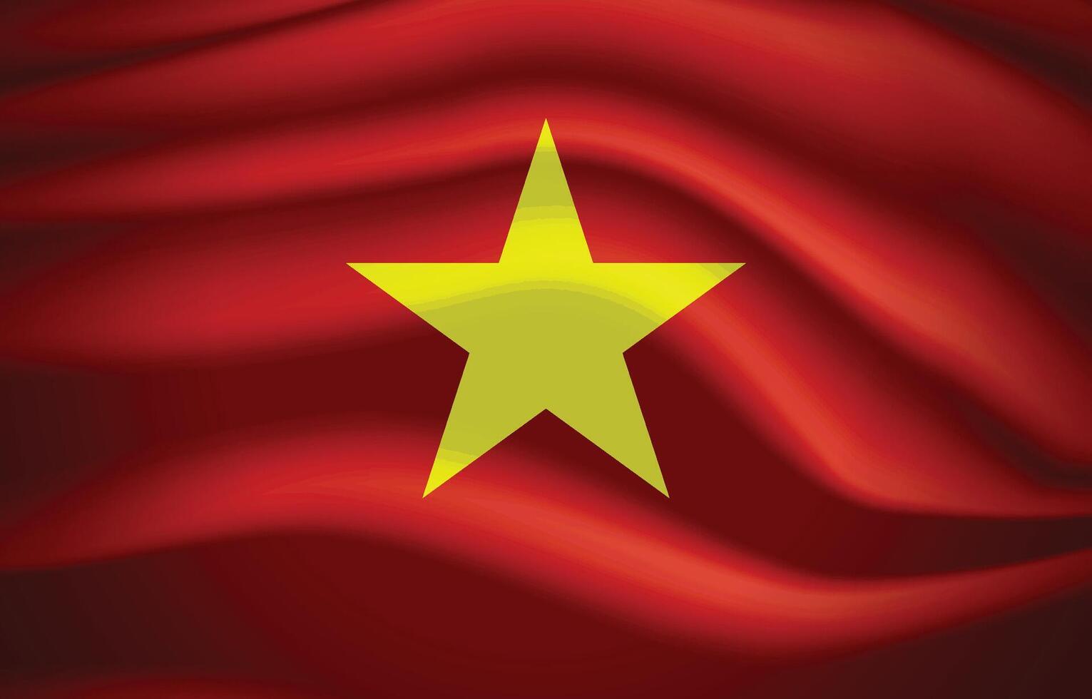 Background of Vietnam Flag with Satin Texture vector