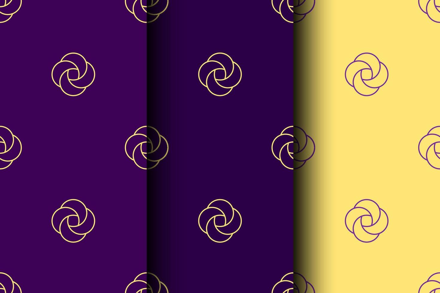 Abstract flower seamless pattern set vector