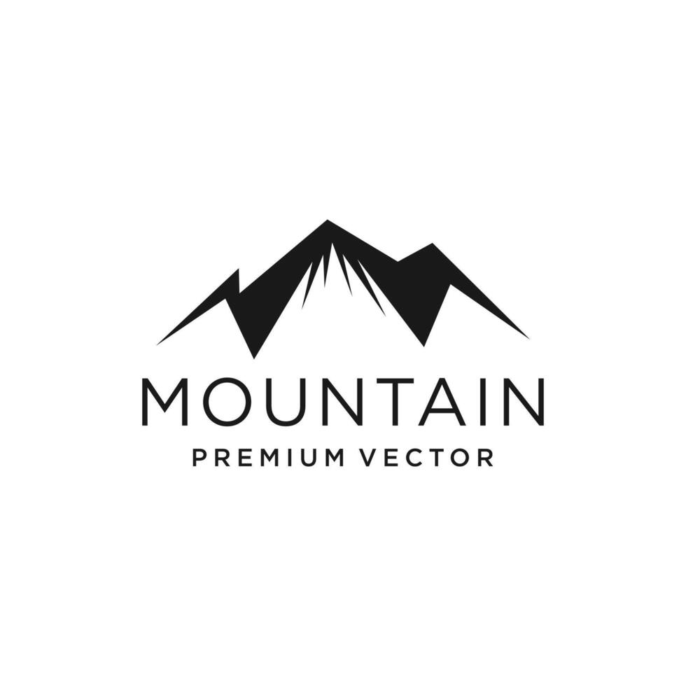 Mountain logo with simple and creative Premium vector