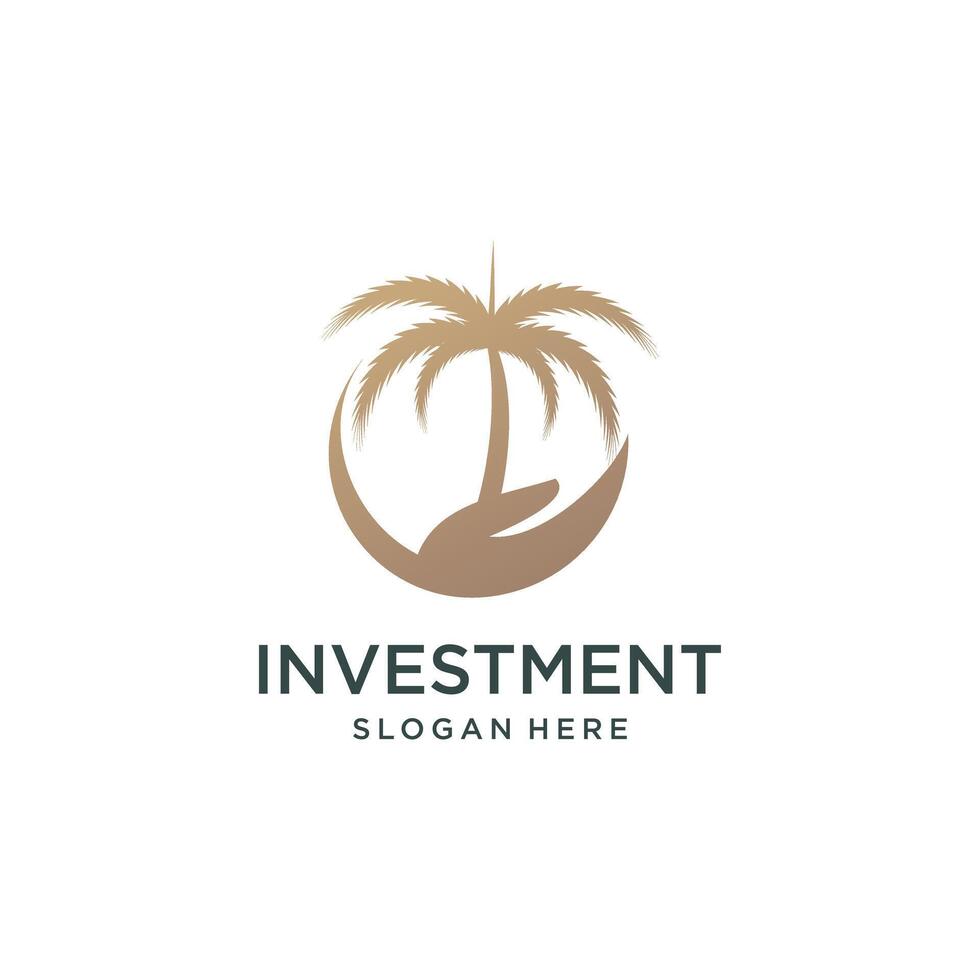 Investment logo idea with modern concept premium vector