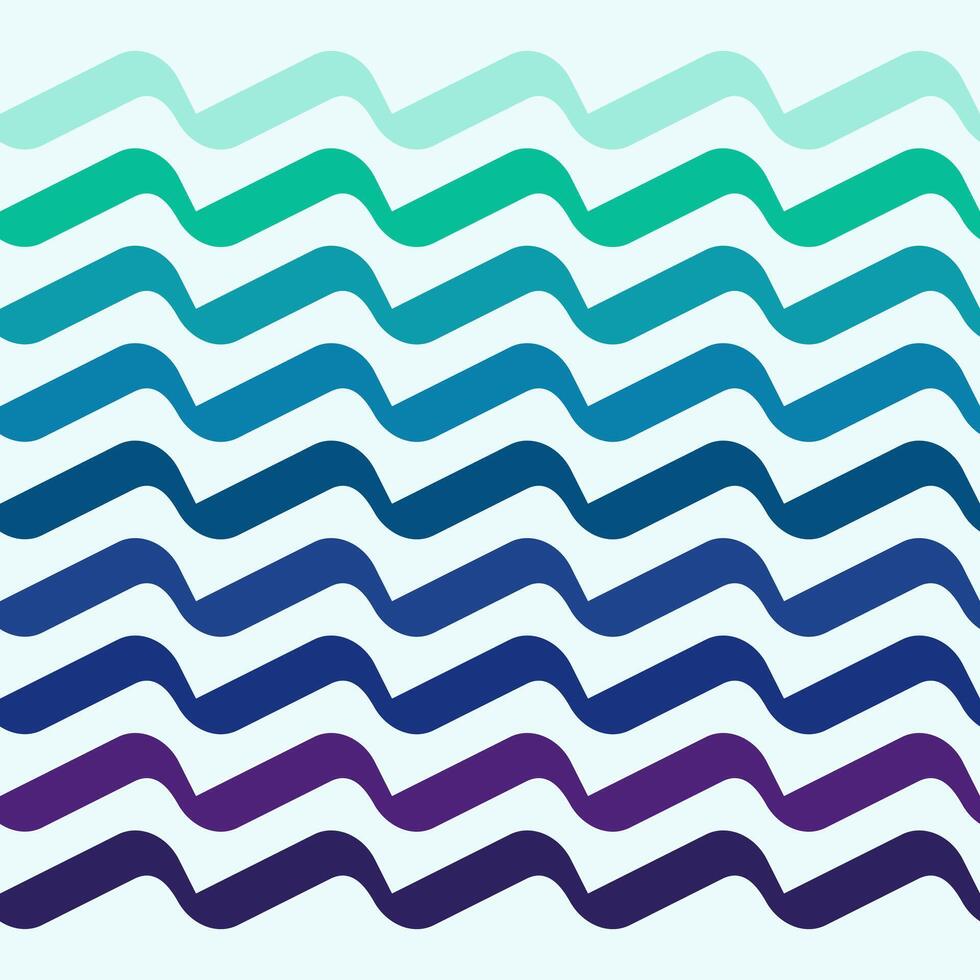 Simple aqua wave Flow, Contemporary abstract curvy lines, soft colors and geometric pattern vector