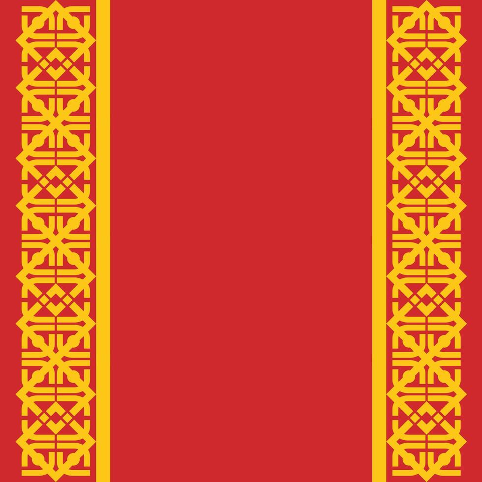 Golden red chinese seamless vertical pattern. Bold and clean with geometric lines vector