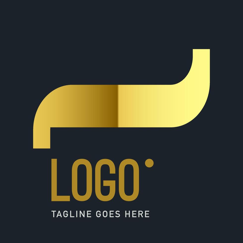 Abstract hair or head with bold geometric clean lines and golden colors vector