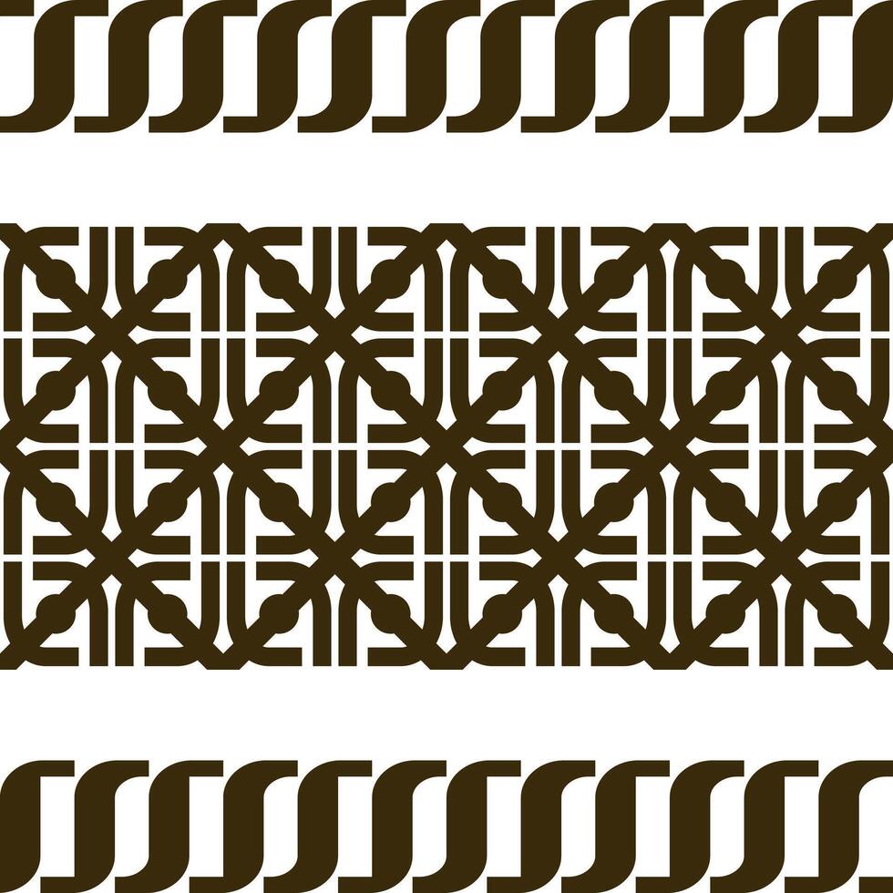 Simple black and white tribal or traditional line border repeat pattern, vector