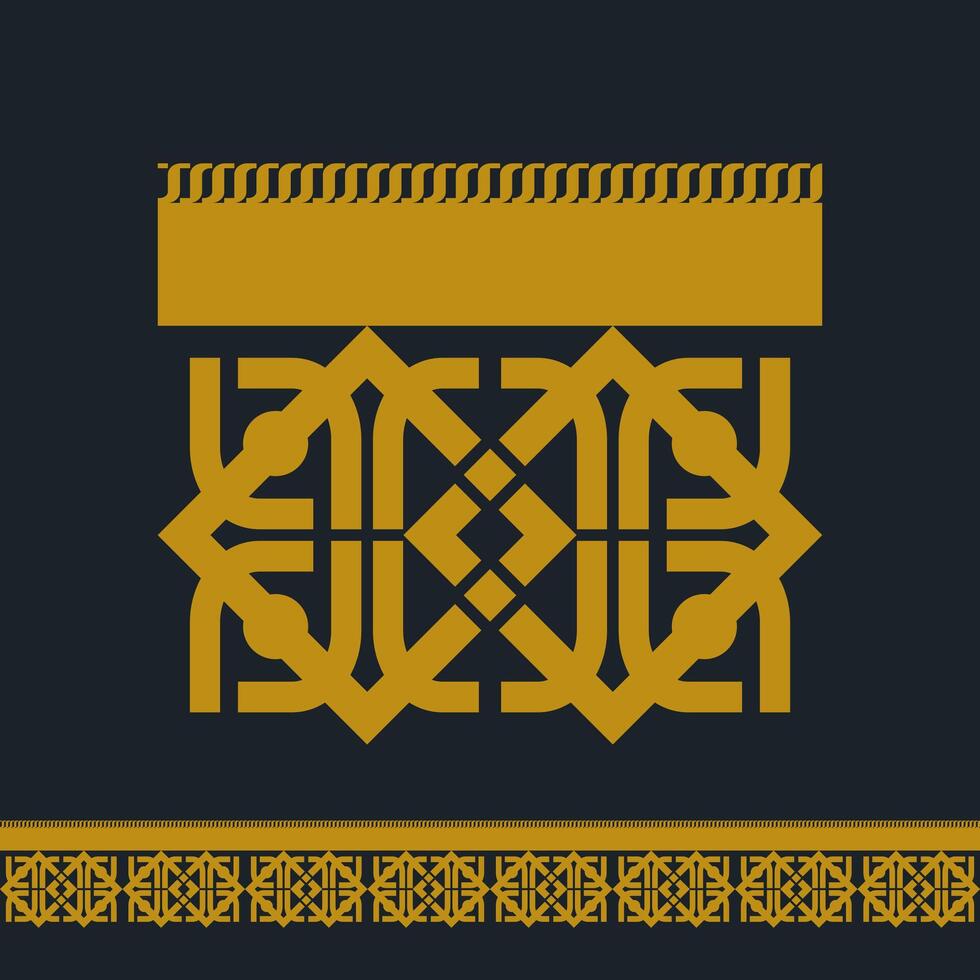 Exclusive modern and dark pattern, with geometric ethnic design, black and gold vector